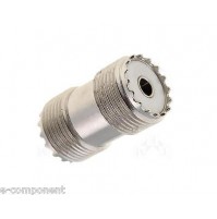 Connettore Adattatore Diritto PL259 Femmina-Femmina UHF