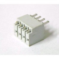 Connettore Femmina diritto 4 pins passo 2.54mm da C.S. marca AMP (5 Pezzi)