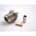Connettore N Femmina da pannello a crimpare da 16mm per cavo RG58