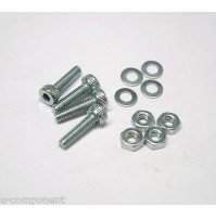 Kit Viti testa cilindrica a brugola M2x8mm con Dado e Rondella  (4 pezzi)