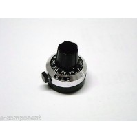 MANOPOLA DI PRECISIONE PER POTENZIOMETRO MULTIGIRO MP410 - PER ALBERINO DI 4mm