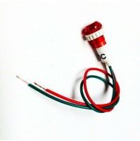 SEGNALATORE LUMINOSO DA PANNELLO A LED 12VDC/VAC - COLORE ROSSO SR