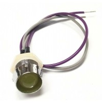 SPIA LUMINOSA LED GIALLO 24VDC DIAMETRO FORO: 13,5 mm DA PANNELLO