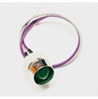 SPIA LUMINOSA LED VERDE 24VDC DIAMETRO FORO: 13,5 mm DA PANNELLO