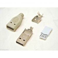 CONNETTORE USB-A 4 POLI VOLANTE CON COPERTURA A SALDARE CONNETTORE USB-A 4 POLI VOLANTE CON COPERTURA A SALDARE